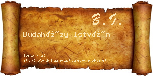 Budaházy István névjegykártya
